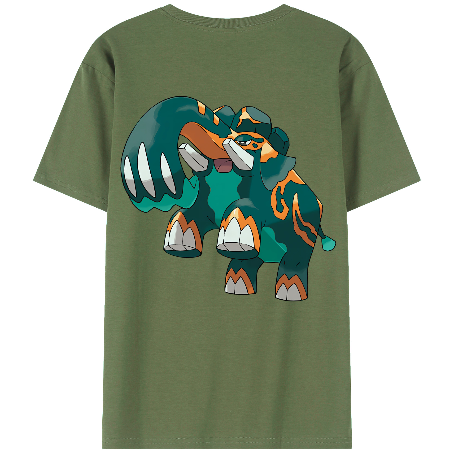 （画像用） ポケットモンスター Pokémon 綿100％ メンズ半袖Tシャツ（バックプリント） 通気性